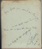 This autograph album comes from Annie Mabel Watson nee Lumley, born 1900, died 1999. It was compiled circa 1913 – 1922 when she was a teenager.  Annie’s mother ran a boarding house in Palmerston North in World War I. The album includes many signatures from New Zealand Medical Corps soldiers stationed at the Awapuni camp, Palmerston North during this time.