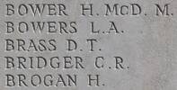 David's name is inscribed on Caterpillar Valley NZ Memorial to the Missing, France.