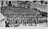the Southern section of the Sixth N.Z. Contingent, mustered in front of the drill shed, Auckland, before marching on board the Troopship Cornwall.