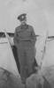 Photograph of 27764 Major Francis William Aicken Commanding Officer of the 16th Railway Operating Company, N.Z.E., and his dog, Teddy. Taken in Egypt in 1942 by 27500 Sapper David William Petch.