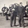 Chisholm Wilson (right) standing with Frank Scott NZ 421105 - Course 29a training at Wigram mid 1942