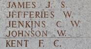 Cecil's name is on Lone Pine Memorial to the Missing, Gallipoli, Turkey.