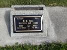 Bronze plaque for CPL E. G. Pope located in the services section pf Havelock Cemetery, Marlborough NZ.