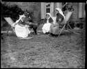Matron Frances Price, sitting in a deck-chair at right, talks with nurses and a soldier at a garden party in the grounds of the New Zealand Stationary Hospital, probably at Hazebrouck, during World War I. The nurses have been identified as Miss Scott and Sister Whittes. Photograph taken 24 June 1917 by Henry Armytage Sanders.

Inscriptions: Inscribed - Photographer&#39;s title on negative -bottom left: H90.

Quantity: 1 b&amp;w original negative(s).

Physical Description: Dry plate glass negative 4 x 5 inches 
 
Matron Price at a garden party in the grounds of the New Zealand Stationary Hospital, France. Royal New Zealand Returned and Services&#39; Association :New Zealand official negatives, World War 1914-1918. Ref: 1/2-012801-G. Alexander Turnbull Library, Wellington, New Zealand. natlib.govt.nz/records/23255755
