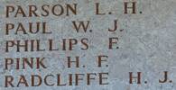 Lionel's name is on Lone Pine Memorial to the Missing, Gallipoli, Turkey.
