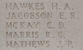 Charles Mckay's name is inscribed on Tyne Cot Memorial to the Missing, Belgium.