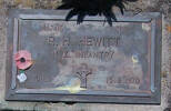 2nd NZEF, 457416 Cpl R H HEWITT, NZ Infantry, died 15 August 1970.He is buried in the Taruheru Cemetery, GisborneBlk RSA Plot 580