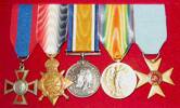 Mary-OConnors-medals - Royal Red Cross (2nd Class), 1914-15 Star, British War Medal 1914-1920, Victory Medal, Samaritan Cross -they are held in the Blenheim RSA