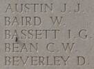 Ivor's name is inscribed on Messines Ridge NZ Memorial to the Missing, West-Flanders, Belgium.
