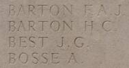 Harry's name is inscribed on Messines Ridge NZ Memorial to the Missing, West-Flanders, Belgium.