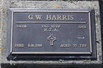 2nd NZEF, 236138 Gnr G W HARRIS, NZA, died 8 October 1989 aged 75 years He is buried in the Taruheru Cemetery, Gisborne  Block RSA 34 Plot 276