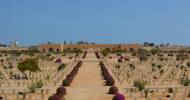 Alamein War Cemetery, Egypt. Memorial to the Missing is in the background.