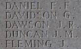 James Duncan's name is on Hill 60 Memorial, Gallipoli, Turkey.