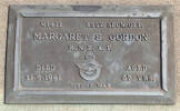 1939-45 War, W1411 Asst Secn Off. MARGARET S GORDON, RNZAF, died 11 June 1981 aged 67 years.She is buried in the Taruheru Cemetery, Gisborne Block RSA 34 Plot 58