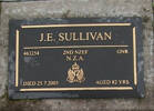 J.E. SULLIVAN, 463254, 2nd NZEF, Gnr. N.Z.A., died 25.7.2005 aged 82 years. He is buried in the Taruheru Cemetery, Gisborne Block RSAAS Plot 229