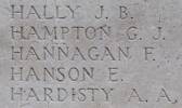 Amos Hardisty's name is inscribed on Tyne Cot Memorial to the Missing, Belgium.