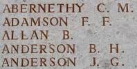 Bertram's name is on Lone Pine Memorial to the Missing, Gallipoli, Turkey..