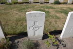 Grave marker from Raymond Marshall's grave at Uden Commonwealth War Cemetery, The Netherlands. 