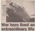 John Keillor Aitken in the Lancaster bomber he flew during the war