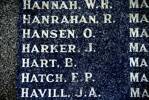 John (Jack) name enscribed on Hokitika War Memorial