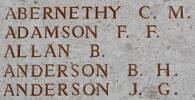 Charles Abernethy's name is on Lone Pine Memorial to the Missing, Gallipoli, Turkey.
