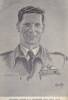 Sketch of Sqn Ldr AP Gainsford RNZAF by official artist M Conly published in 'Contact Magazine' August 1945.