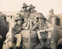 Jim Carter (front left). Probably at Papakura Military Camp shortly before deployment to Japan (Jayforce)