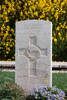 Ashley's gravestone, Sangro River War Cemetery, Italy.