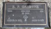 Cpl # 70730 E P GARDYNE 2nd NZEF 35th BTN Died 13.9.1996 Aged 78yrs He is buried in the Waikaka Cemetery, Gore Block B Plot 4