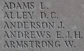 David's name is inscribed on Caterpillar Valley NZ Memorial to the Missing, France.