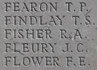 Thomas Findlay's name is inscribed on Caterpillar Valley NZ Memorial to the Missing, France.