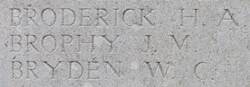 Bryden's name is inscribed on Messines Ridge NZ Memorial to the Missing, West-Flanders, Belgium.