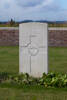 Headstone on John Brennan&#39;s grave, Divisional Cemetery, Ypres, Belgium
