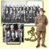 Trooper ALEC CAMERON. WMR - Trooper George Alexander &#39;Alec&#39; CAMERON of the Wellington East Coast Mounted Rifles stands 
 at ease in this 1917 photograph, behind him, the last reunion photograph of the Wellington East Coast Squadron at Gisborne in 1965. Alec in old age also highlighted in frame from this &quot;Gisborne Herald&quot; photograph.