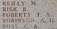 Thomas's name is on Lone Pine Memorial to the Missing, Gallipoli, Turkey.