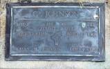 1st NZEF, 8/4452 Pte C JOHNSON, Otago Regt, died 20 March 1953 aged 78 years; GLADYS M JOHNSON, died 9 March 1984.