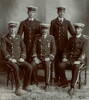 Foreman Ernest Joshua (Mick) Harris (Back left) with fellow Fire brigade committee members  Taken between 1912 and 1914. 
