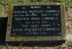 In memory of RODERICK McKENZIE CAMPBELL, died 18 August 1908 aged 25 years; MALCOLM HUGH CAMPBELL, died at sea, 1915; their loving mother, ALEXA ELIZABETH CAMPBELL, died 24 November 1918. This Memorial can be Found in the Makaraka Cemetery, Gisborne - Block MKF Plot 1153