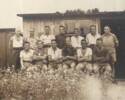 This includes my father, Michael Jackson, seated, second from R. in German prison camp, #8214 (2350), Stalag 383