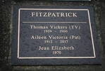 Following the death Aileen FitzPatrick  this plaque replaced the earlier stone.