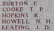 John's name is on Lone Pine Memorial to the Missing, Gallipoli, Turkey.