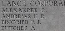 Fred's name is inscribed on Caterpillar Valley NZ Memorial to the Missing, France.