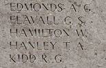 Walter's name is inscribed on Jerusalem War Memorial, Palestine.