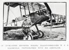 Caption reads : &quot; An Aucklander reported missing. Flight-Commander W S R Bloomfield - photographed with his aeroplane&quot;.