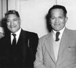 In August 1959 Arapeta Awatere was photographed with George Nepia at a rugby function.