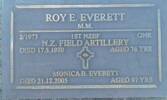 Grave of Gunner Roy E. Everett MM - and his wife Monica - at Marsden Cemetery (RSA Sector) Nelson City.