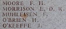 Frederick's name is on Lone Pine Memorial to the Missing, Gallipoli, Turkey.