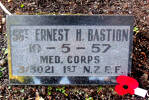 Photo of E. H. Bastion&#39;s headstone.
