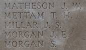 James Millar's name is inscribed on Tyne Cot Memorial to the Missing, Belgium.