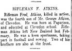 Fred&#39;s Bio printed in the paper upon his death